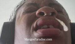 Giant Snotty Nose | Ebony Giantess, Wide Nostrils, & Sneezing with Temptress Mango