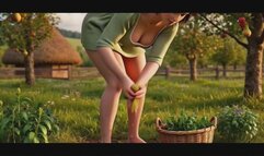 Scandinavian Peasant Wife Prepares Gentle Harvest And Awaits Her Love At Dawn AI generated