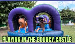 Playing in the bouncy castle