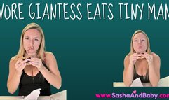 Vore Giantess Chews and Swallows Tiny Man in Sandwich - Unaware Giantess - Shrinking Fetish - Mukbang