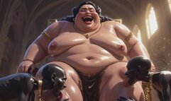 Huge BBW Mistress Foot Worship - Slaves Licking Her Feet to Ecstasy