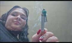 Giantess Covers Tiny Under Cigarette Ash