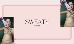 pink sweaty gloves