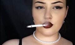 Elegant Slim Cigarette Smoking