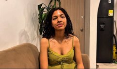 First Date Hiccup Cutie: Innocent Latina's Oily Sweat & Small Tits Make Me Rock Hard (POV)