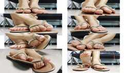 4K Cropped Sandals Display