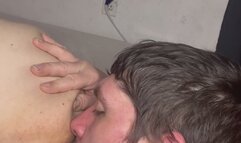 Slave tounge fucks my ass while I blow huge ass farts in his mouth and on his tongue