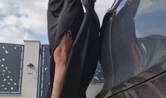 Nicotine Craving Elegant Heel Goddess – Sensual Smoking Beside My Car
