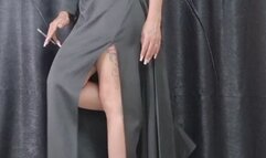 Nicotine Craving Elegance – Sensual Smoking In High Heels & Elegant Dress