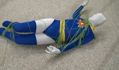 Atomic Man Bound With A Boner In Green Goo And Yarn