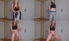 Desperate Pee In Jeans And Jar