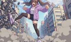 Giantess Hentai Growth Rampage: Massive Anime Goddess YANA Crushes City in Ultimate Fetish Fantasy!