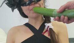 From Cucumber to His Hard Cock In My Mouth