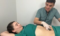 Dr. Canada Auscultates Nurse Bunny's Stomach 4K