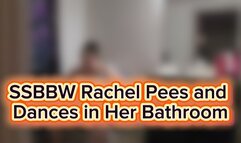 SSBBW Rachel Pees and Dances in Her Bathroom