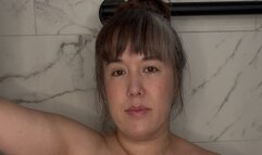 Shaving Legs Pussy and Asshole Riding Dildo in The Shower