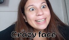 Crazy face watching you masturbate