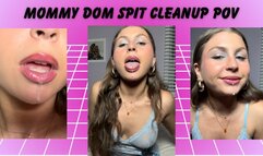 Bratty Drool Cleanup POV - Goddess Spits In Your Face
