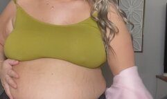 Pre pregnancy clothes try on with my huge belly