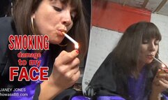 Examining the Damage - MILF Smoking Fetish - Dangling in the Mirror