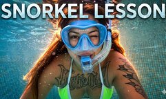 VIOLETA TAKES A SNORKEL LESSON - UNDERWATER FANTASY MASTURBATION AND BREATHPLAY