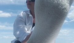 Would you like to sniff my white socks and lick my feet in the fresh air? Welcome!