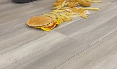 Messy Burger & Nugget Crushing In Huge Vintage New Rock Platforms