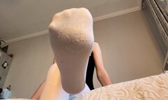 Taking off my sweaty socks!