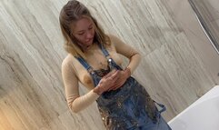 Bananas, Pudding, Coffee! Ripping denim Overalls!