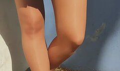 Shiny Pantyhose at the Park 3