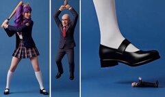 Giantess Miranda's Japanese Schoolgirl Uniform For Slave Punishment