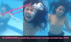 HD COMPILATION by model Emy underwater bondage mermaid tape 70052