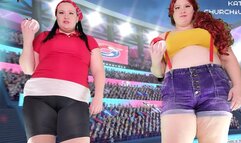 Misty and May Facesitting and Farting Pokemon Battle Punishment