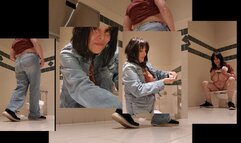 Princess Giantess Delights While Taking A Public Throne Pee Pee