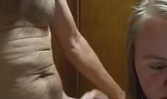 Lovely wife sucking dick live with a creampie