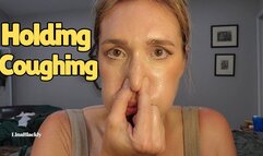 Sweaty MILF Puffy Cheeks Breath Hold: Gasping, Coughing
