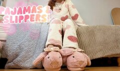 New Pink Pajamas and Slippers Try On! They're so cute to be real