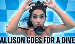 ALLISON GOES FOR A DIVE - UNDERWATER MASK FLOOD AND MASKLESS SCUBA