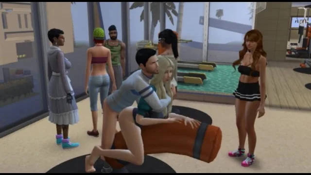 Sex Public Animation - Public Sex In The Gym On The Simulator | Anime Porno Games Porn Video