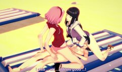 Threesome Hentai Sex Naruto Sakura Hinata