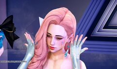 [MMD] PRODUCE48 - RUMOR Seraphine Gwen Caitlyn Sexy Striptease