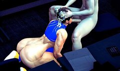 Fucked Muscular Chun Li in the Throat