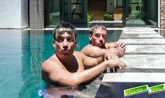 Naughty bestfriends fuck with their dads