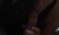 Brunette girlfriend pov blowjob