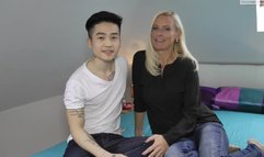 Dirty Tina having sex with asian man