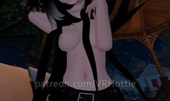 Brunette Glasses Strips in Booty Shorts Fucking Riding in Backyard Gazebo POV Hentai Lap Dance