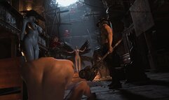 Resident Evil 8 - Nude Lady Dimitrescu Resident Evil Village: Tall Vampire Lady - behind Scenes