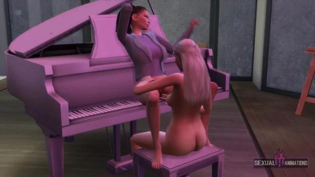 Lesbian Sex In Class - Piano Class Ends In Lesbian Sex, My Student Tastes My Big Plastic Cock -  Sexual Hot Animations Porn Video