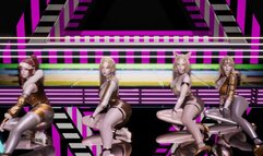 MMD BLACKPINK - forever Young Strip Vers. Ahri Akali Evelynn Kaisa 3D Erotic Dance