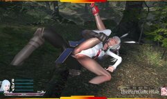 Bunny Girl Cosplay Loves it Outside- Sword X Hime Gameplay